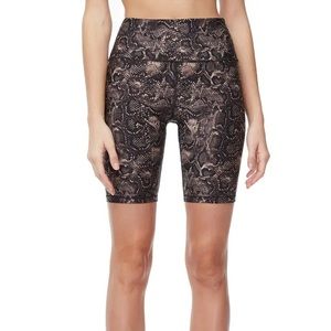 Good American The Boy Snake Print Bike Shorts-Sz 5